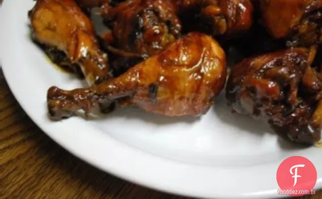 Alas de frango com limão, Damasco e molho de soja
