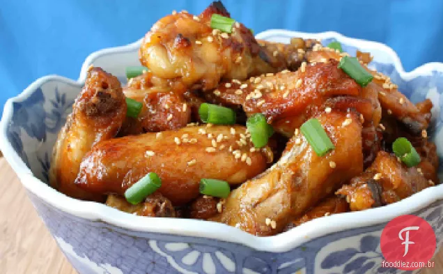 Asas de frango em molho de mel-Crock Pot