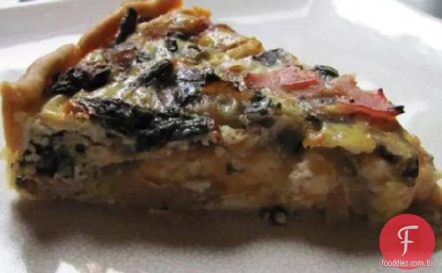 Aspargos Cogumelo Bacon Quiche
