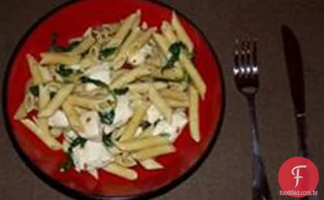 Espargos, Frango e Penne massas