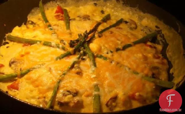 Omelete De Aspargos De Face Aberta