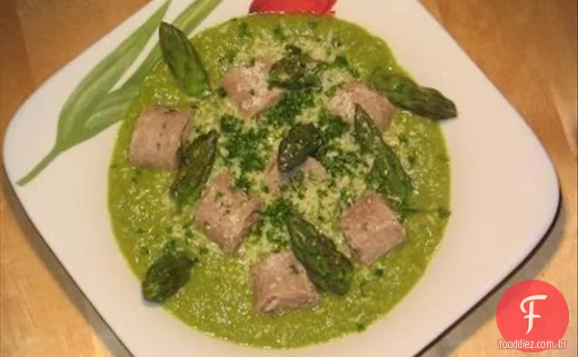 Espargos marinados e Salada De Morango