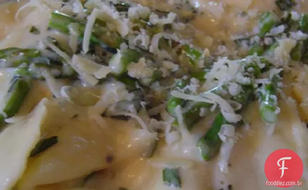 Ravioli Com Espargos, Hortelã E Mascarpone