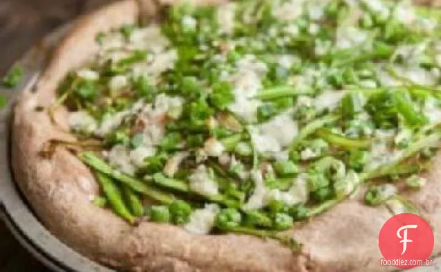 Espargos raspados e Pizza Gorgonzola
