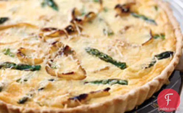 Espargos e Torta de parmesão