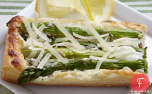 Finalista do RWOP: espargos e Massa de Creme de parmesão