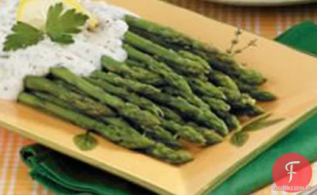 Espargos com molho de Creme