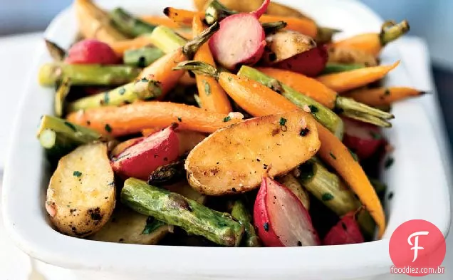Legumes Assados Da Primavera Do Bebê