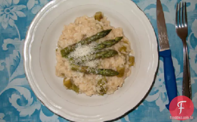 Risoto De Nozes Com Aspargos Assados