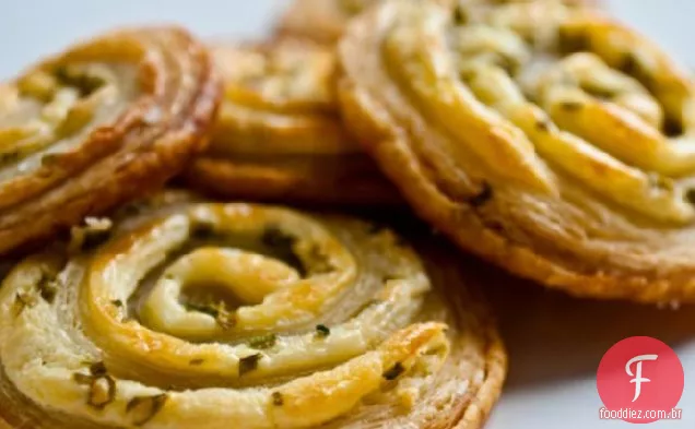 Creme de queijo e cebolinha pastelaria Pinwheels