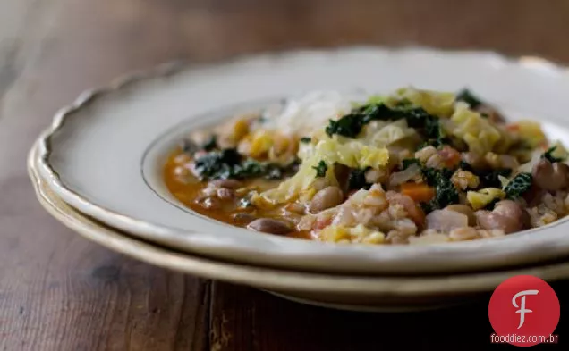 Simples Farro & Guisado De Feijão