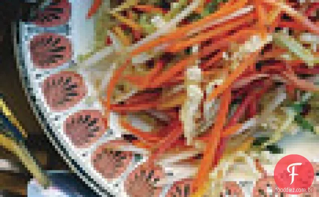 Repolho de cenoura Slaw com cominho vinagrete