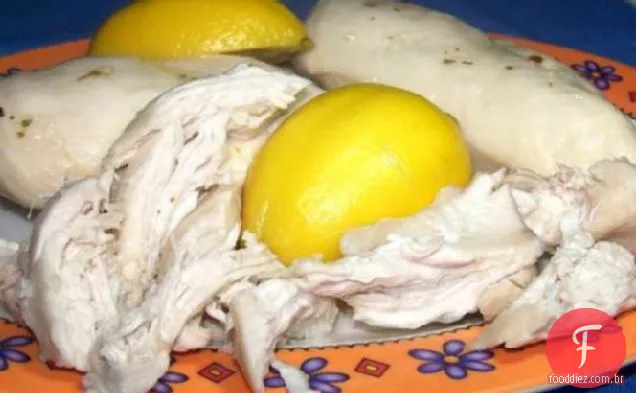 Frango Com Alho E Limão Escalfado
