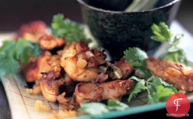 Receita de picadas de frango com porto e páprica