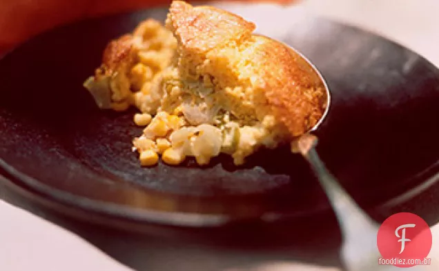Colher pão com alho-poró e milho
