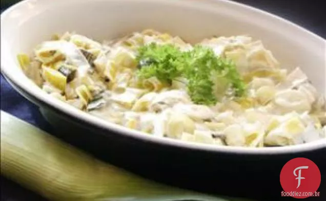 Alho-Poró Com Molho Cremoso De Vinho