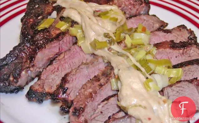 Filé Bife Com Molho De Queijo Pimenta
