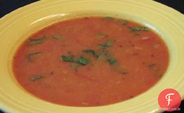 Creme fresco de sopa de tomate com manjericão - Ww 2 Pontos