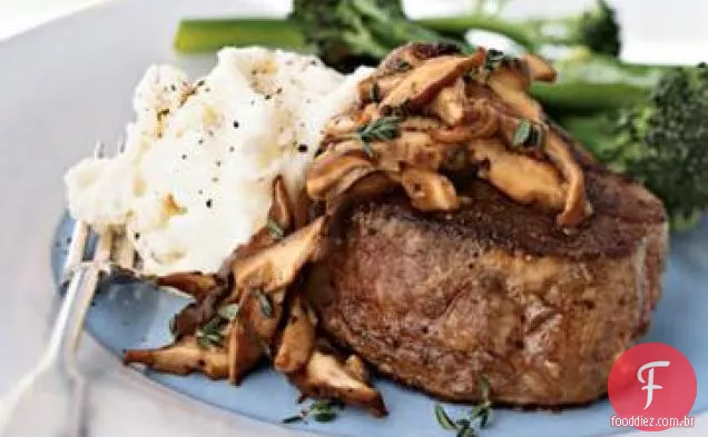 Bifes De Lombo Com Cogumelo, Molho Marsala