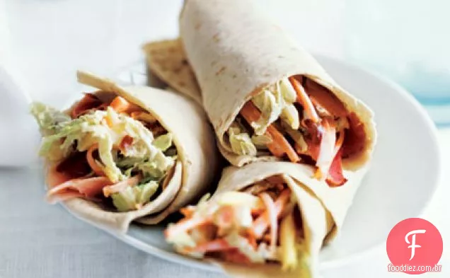 Presunto e abacaxi Slaw Wraps
