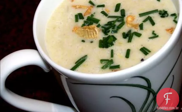 Quiche de queijo de alho-poró e de cabra