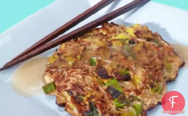 Japonês Negi (alho-poró) rissóis