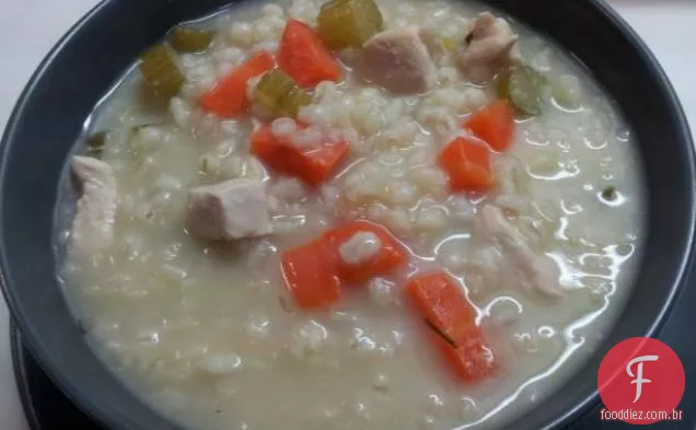 Sopa de alho-poró e feijão
