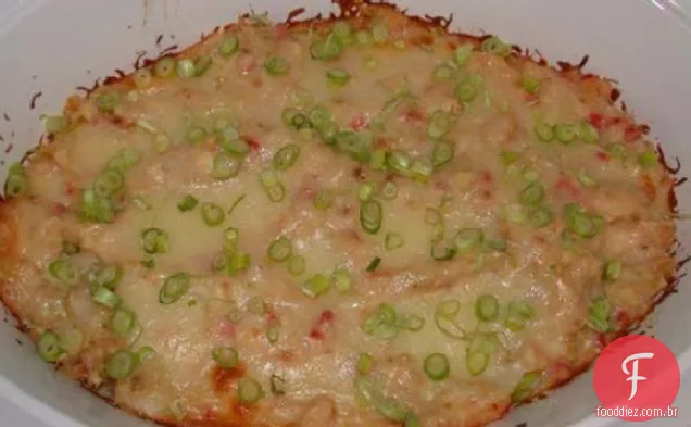 Alho-poró e gratinado de batata