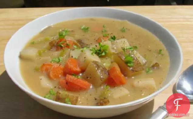 Purresuppe-Sopa De Alho-Poró