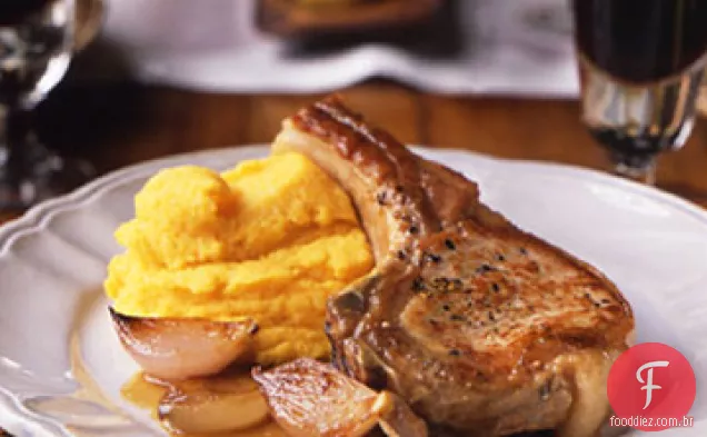 Costeletas de porco assadas com Jus de cidra dura