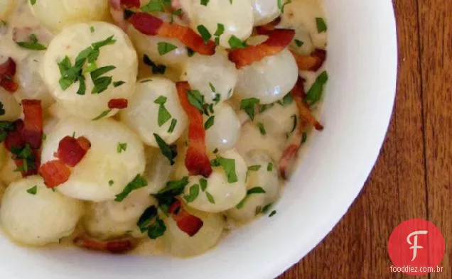 Cebolas com creme de Sam Sifton