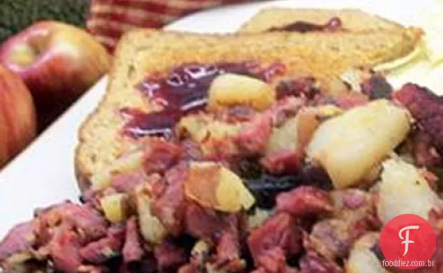 Uma Frigideira De Carne Enlatada Hash