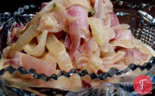 Delicioso Cremoso Vitrificado Cebolas