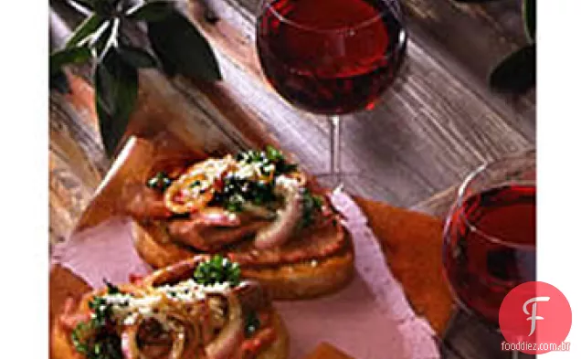 Sanduíches De Carne Crostini