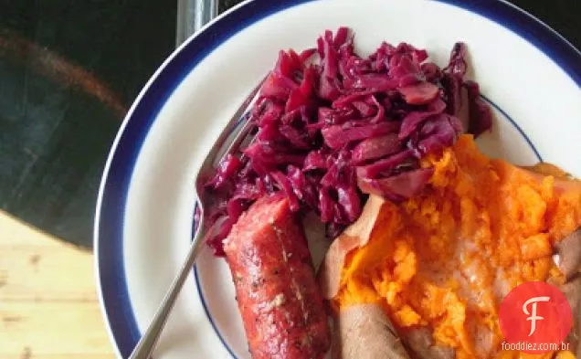 O Repolho Roxo Refogado E As Maçãs Que Fiz