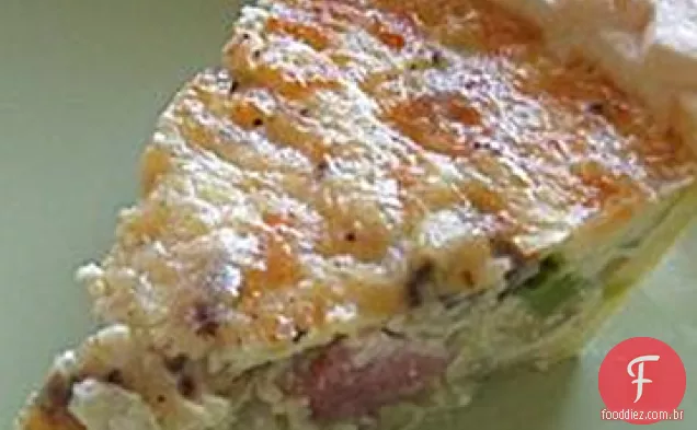 Quiche fácil de Bacon e queijo