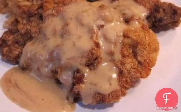 Frango frito assado da mãe e molho