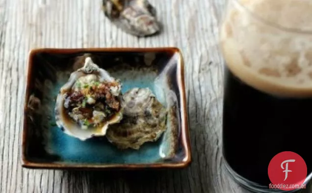 Granita robusta irlandesa com ostras cruas