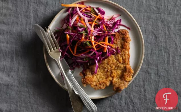 Carne Milanesa Com Slaw De Inverno