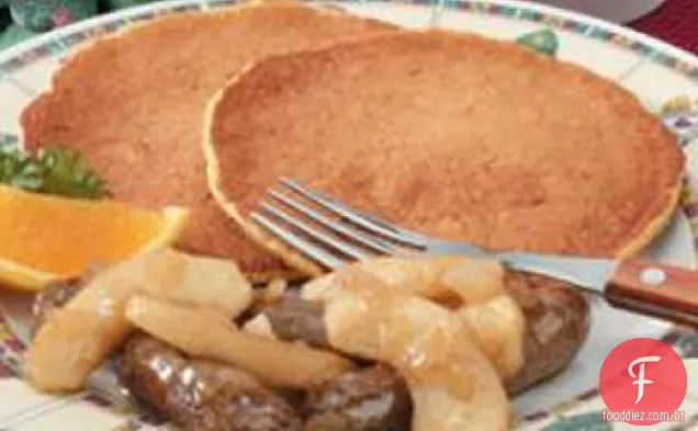 Maçãs envidraçadas e Salsicha