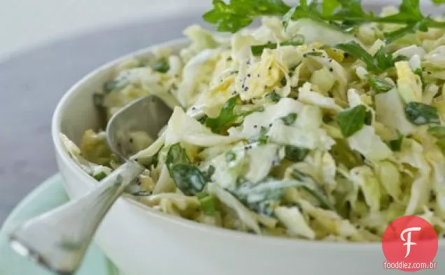Salada de repolho com molho cremoso de papoula-semente-limão