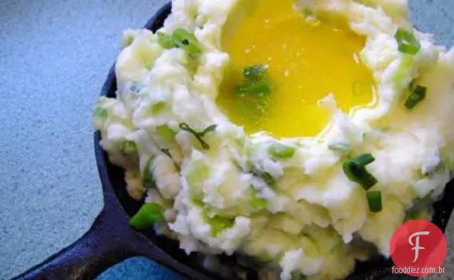 Purê De Batatas Com Cebolinha