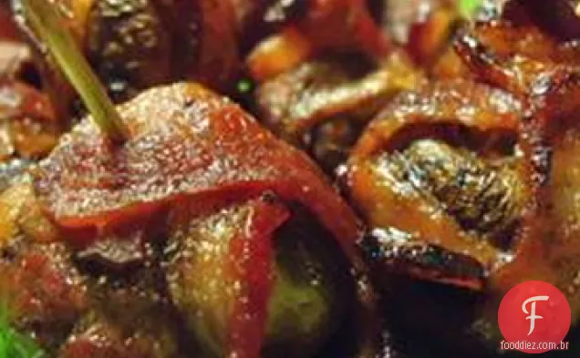 Bacon Embrulhado Cogumelos Recheados