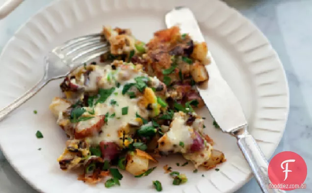 Receita de batatas fritas e ovos