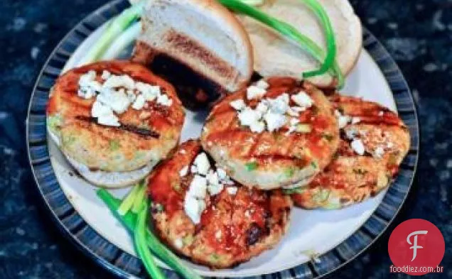 Buffalo Blue Cheese Chicken Burgers