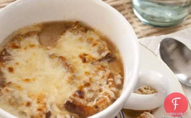 Sopa De Cebola Francesa Fácil
