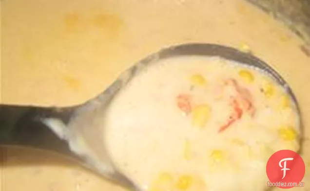 Lagostim e sopa de milho