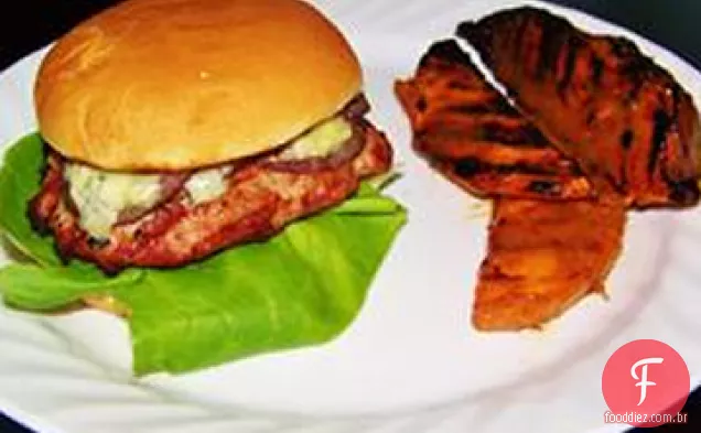 Hambúrgueres De Peru Com Queijo Azul Cogumelo