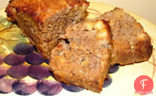 Bolo de carne com cebola frita e Tempero De Rancho