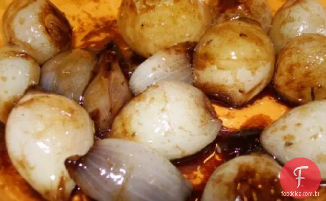Cebolas Para Bebês Com Vidro Balsâmico